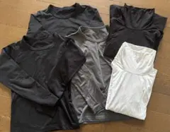 アンダーシャツ 5枚セット 黒 グレー 白　ヒートテック（２枚）