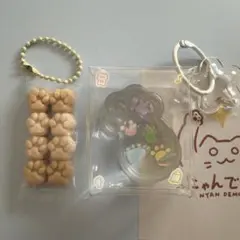 にゃんでも屋　スクイーズ　クリア肉球　ミニ肉球　セット