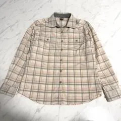 モンベル WIC. ライト ロング スリーブ シャツ ピンク チェック ゆったり