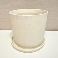 【ACTUS】アクタス 植木鉢 ホワイト陶器植木鉢 カバー 受け皿付きのサムネイル