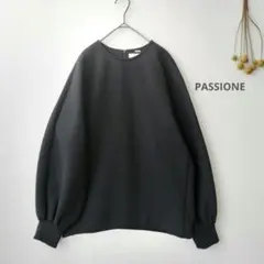 パシオーネ◉ゆったりキレイめプルオーバー　美品　ダンボールニット　ボリューム袖