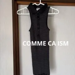COMME CA ISM ノースリーブ ポロシャツ ボーダーのサムネイル
