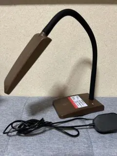 OHMオーム電機LEDデスクランプ DS-LS20-T 木目調