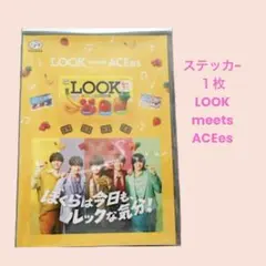 F785／ステッカー１枚　LOOK meets ACEes　不二家