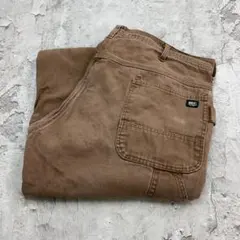 KEY　ダブルニーダックペインターパンツ　古着　ブラウン　W44