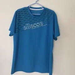 ellesse メンズテニスTシャツ 青　XL