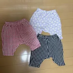 GU ベビー服 7分丈パンツ 3点セット