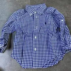 Ralph Lauren 18M 青と白のチェックシャツ