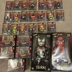 ベアブリックハッピーくじスパイダーマンヴェノム400%100%全種類コンプリート