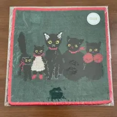 新品未開封】FEILER×コスメキッチン くらはしれい 黒猫 ハンカチ 紺