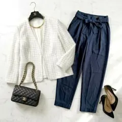 【セットアップ】トゥモローランド Ballsey ツイードジャケット×パンツ S