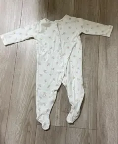next baby 花柄ロンパース 足付き
