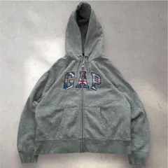 希少 00s old GAP ジップパーカー zip foodie y2k