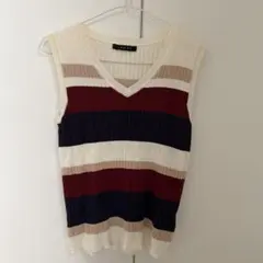 INGNI リブ編み Vネック ノースリーブ