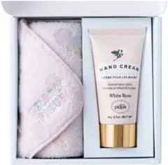 ジェラートピケ　タオルハンカチ&ハンドクリームセット　ピンク　ジェラピケ