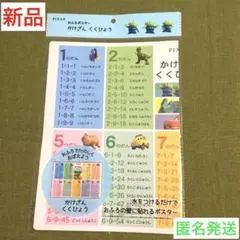 【新品】かけ算九九算お風呂ポスター　PIXAR 知育玩具　入学準備　匿名発送
