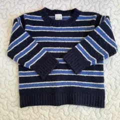 petit main ストライプニットセーター S 80-90