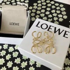 LOEWE ゴールド ロゴブローチ (箱、ポーチ付き) LOEWE（ロエベ） Lロゴ ブローチ GP 31.4g ゴールド レディース : 真子