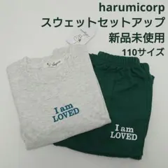 新品未使用 harumicorp スウェットセットアップ グリーン 110サイズのサムネイル