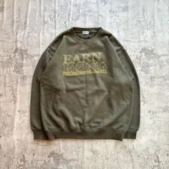 スウェット トレーナー M カーキ ゆるだぼ ストリート 古着女子 クルーネック