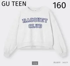 ★GU★クロップドスウェットプルオーバー★Lサイズ/160★GUTEEN