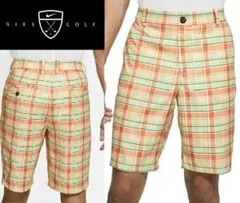 W32/81cm ★ NIKE GOLF フレックス プレイド ショートパンツ