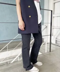 スピックアンドスパンBEAUTY-LINE SLIT DENIM黒美品26のサムネイル