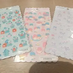 新品未使用国内正規品　ふわふわ　サンリオキャラクターズしーる　3点セット　シール