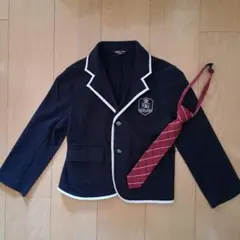 COMME CA ISM ネイビー ブレザー 120A　ネクタイ付き⭐