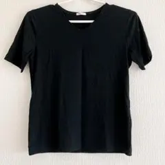 CINEMA CLUB ブラック Vネック Tシャツ LL