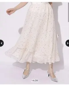 アプワイザーリッシェ　ドットプリーツスカート