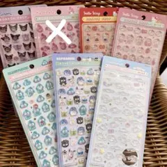 正規品ボンボンドロップシール ミニ サンリオ　ハローキティはぴだんぶいクロミ5枚