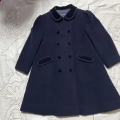 美品♡FAMILIAR ♡ネイビーウールコート♡１３０