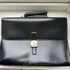 希少】ダンヒル トートバッグ A4収納可 縦型 オールレザー 黒 ビジネス