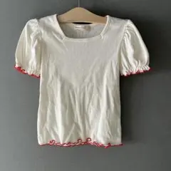 新品未使用 韓国子供服 eyelet Tee パフスリーブ L Noeulのサムネイル