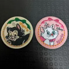ディズニー　刺繍ステッカー　マリー&フィガロ