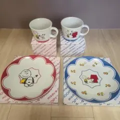 【3月8日まで】ミスド スヌーピーSNOOPY ペア プレート マグカップ 皿