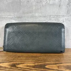 TAKEO KIKUCHI 長財布 ラウンドファスナー グリーン レザー