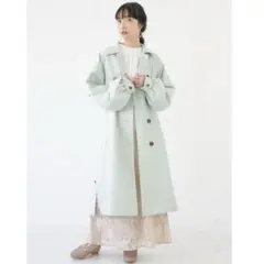 【earth music&ecology】 トレンチコート ミントグリーン