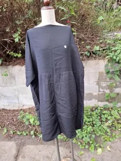 黒着物２枚からのボートネックワンピース