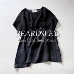 定価23100円 BEARDSLEY レースケープチュニック 黒のサムネイル