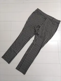 チェック柄スリムフィットパンツ