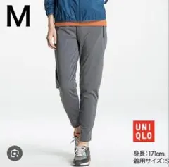 UNIQLO ブロックテックフリースパンツ グレー系　裏起毛 Mサイズ