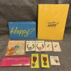 新品未開封 嵐 ヘアゴム 青 赤 パンフレット 会報ホルダー 缶バッジ チャーム