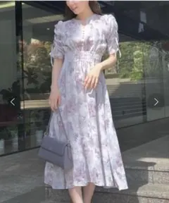 JILLbyJILLSTUART シマーフラワープリントワンピース　ジルバイ