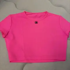 CHANEL P95 ヴィンテージ　ロゴ クロップドTシャツ ピンク　ココマークのサムネイル