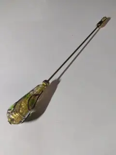 ◆ガラスロングピンブローチ