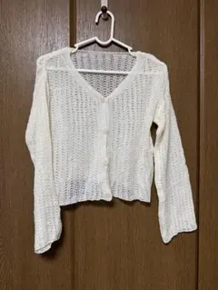 ホワイトニットカーディガン
