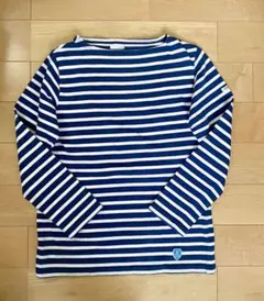 ORCIVAL ネイビー×ホワイト　バスクシャツ size1 紺ボーダーTシャツ