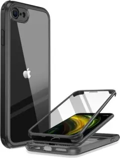 【Z05】iPhone8 SE2 SE3対応 フルカバー保護ケース(黒)